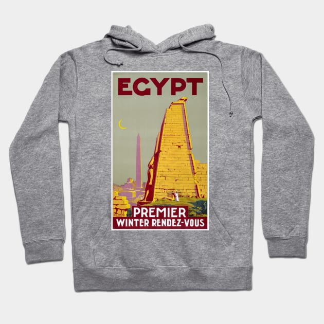 Vintage Travel Poster Egypt Hoodie by vintagetreasure